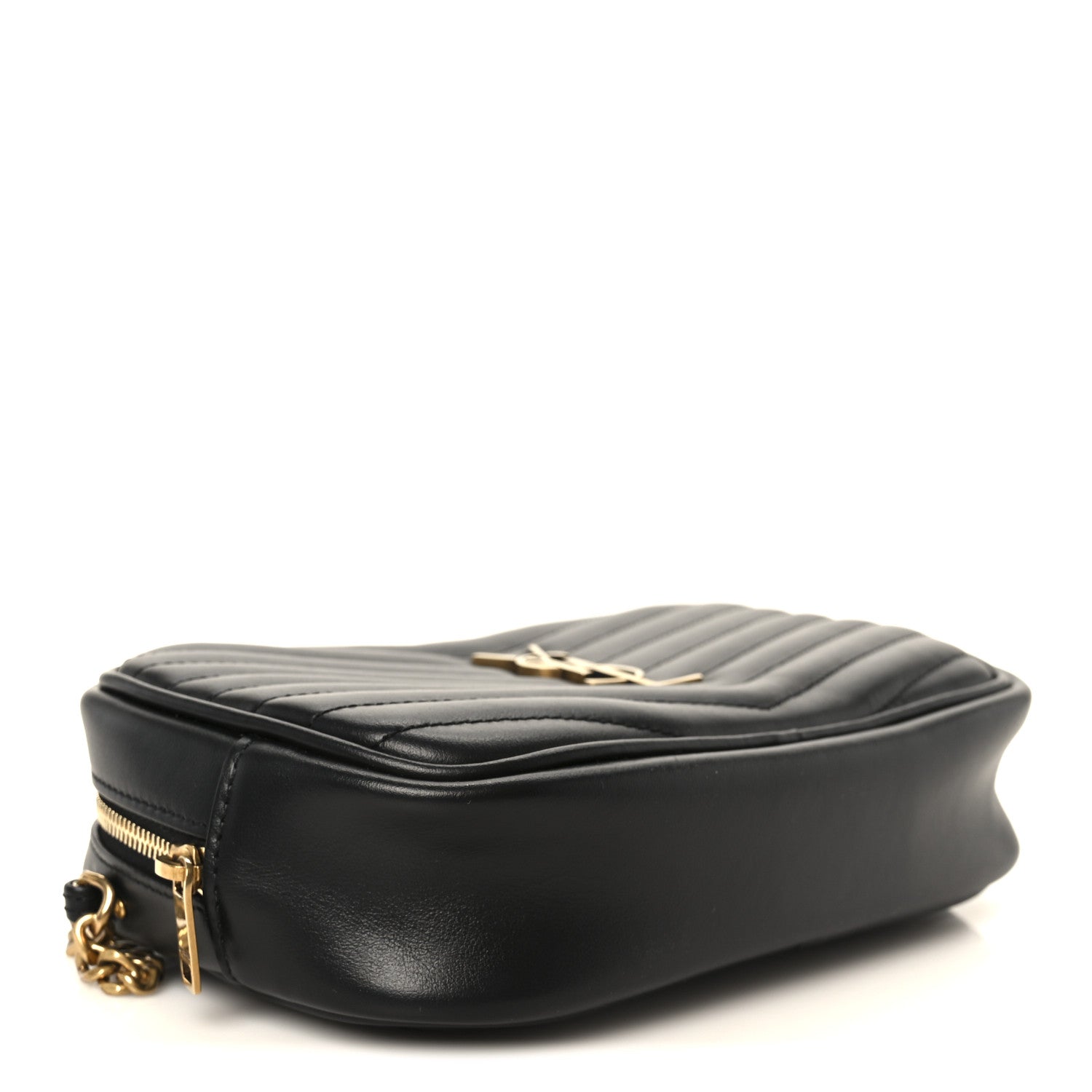Saint Laurent Calfskin Matelasse Monogram Mini Lou Camera Bag Black Black 4 of 11