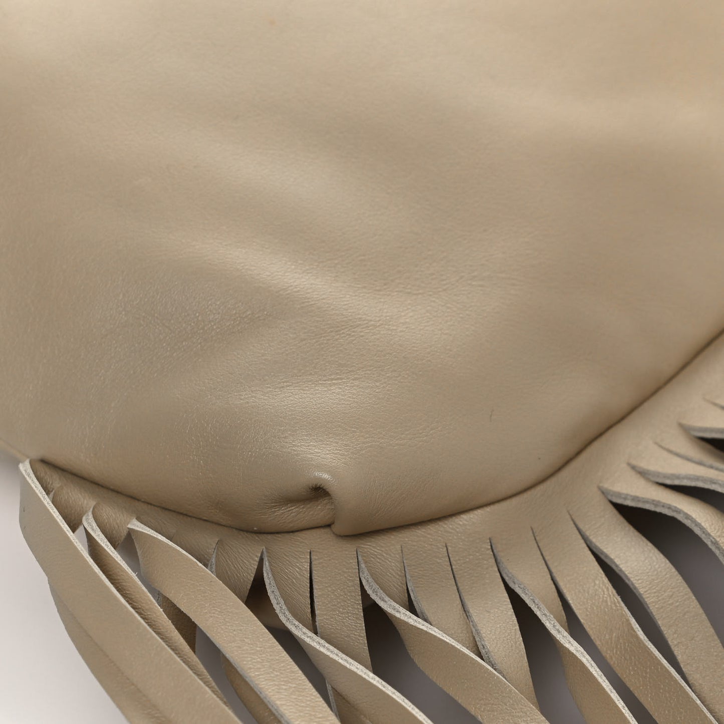 Nappa The Fringe Pouch Shoulder Bag Beige