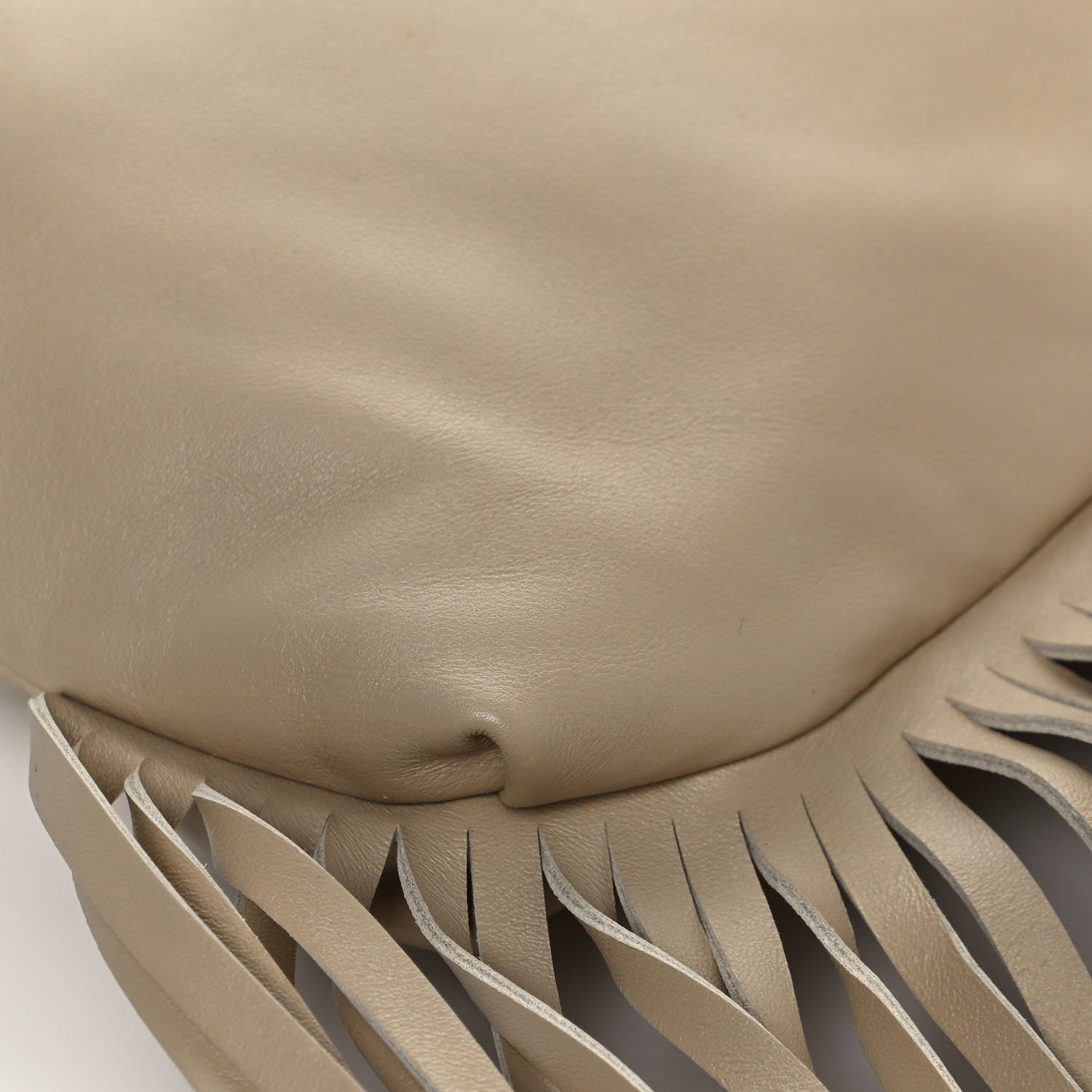 Bottega Veneta Nappa The Fringe Pouch Shoulder Bag Beige 9 of 10
