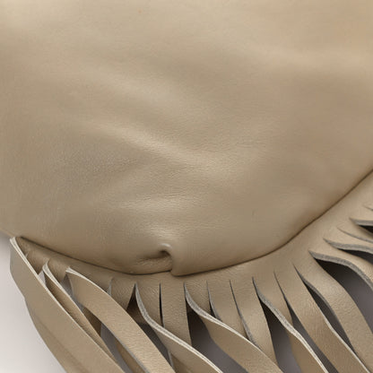 Bottega Veneta Nappa The Fringe Pouch Shoulder Bag Beige 9 of 10