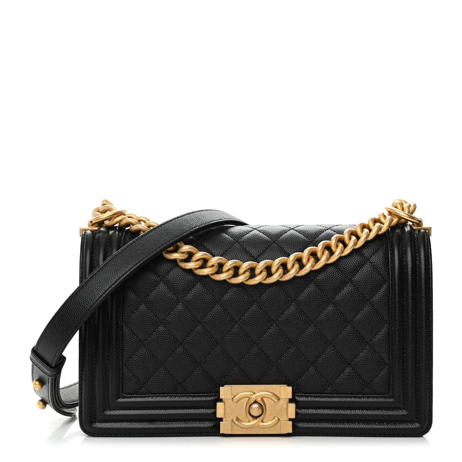 Chanel Caviar Quilted Medium Boy Flap Black 1 of 13