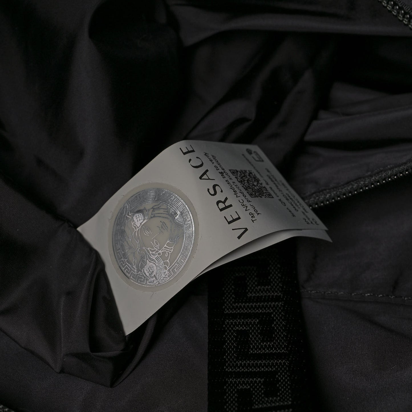 Nylon La Greca Logo Tote Black