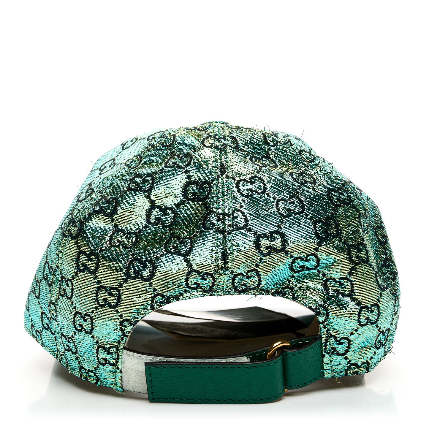 Silk Blend Jacquard Monogram Santa Barbara Baseball Hat S Green Black Radiant