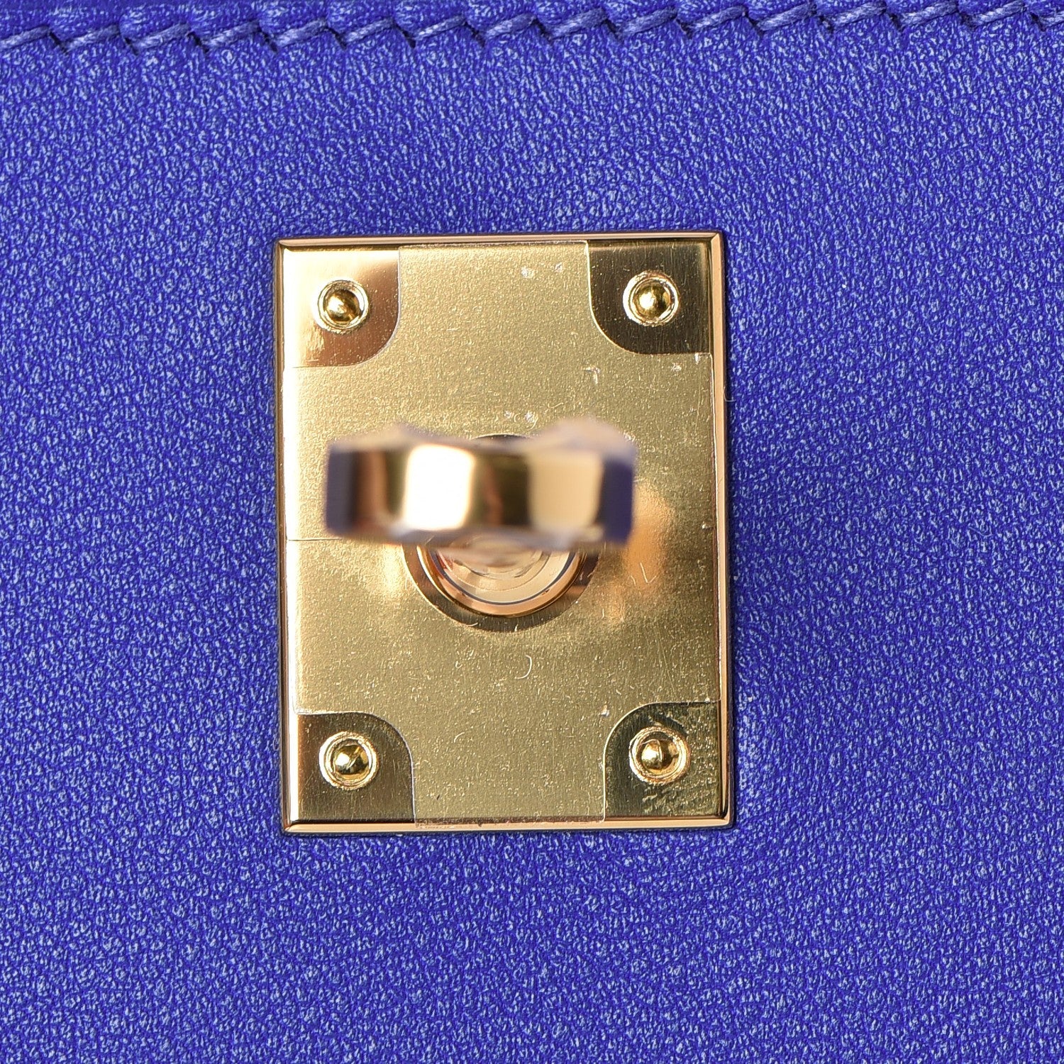 Hermes Swift Kelly Pochette Clutch Bleu Electrique 13 of 26