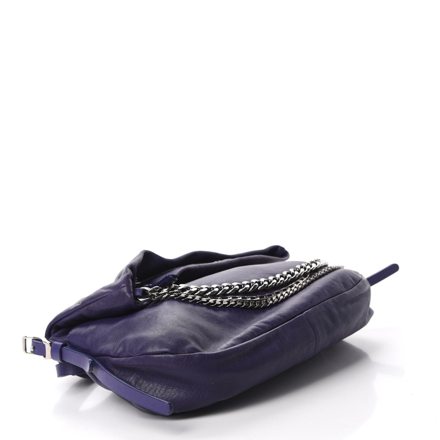 Lambskin Small Biker Hobo Purple