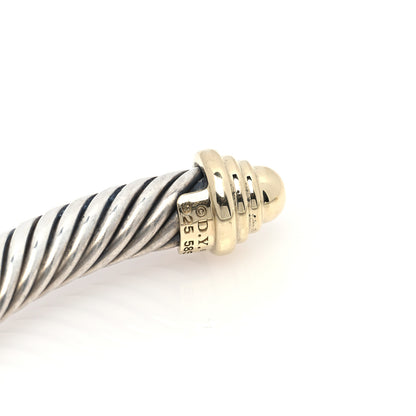 David Yurman Sterling Silver 14K Yellow Gold 5mm Cable Classics Bracelet 4 of 4