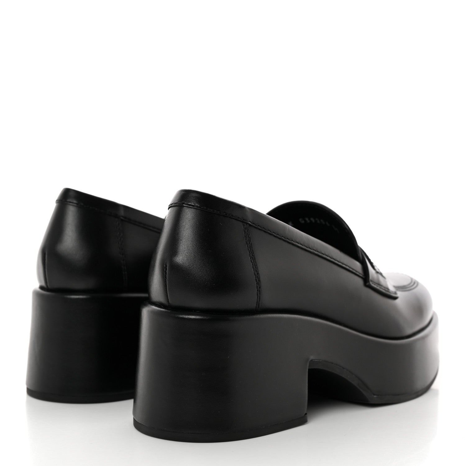 Chanel Calfskin CC Platform Loafers 37 Black 4 of 12