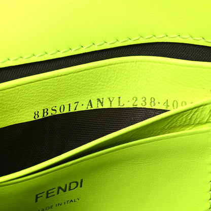 Fendi Nappa FF 1974 Embossed Mini Baguette Neon Yellow 7 of 10