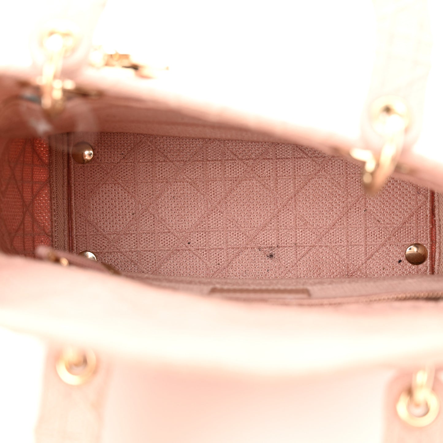 Canvas Embroidered Cannage Medium Lady D-Lite Pink