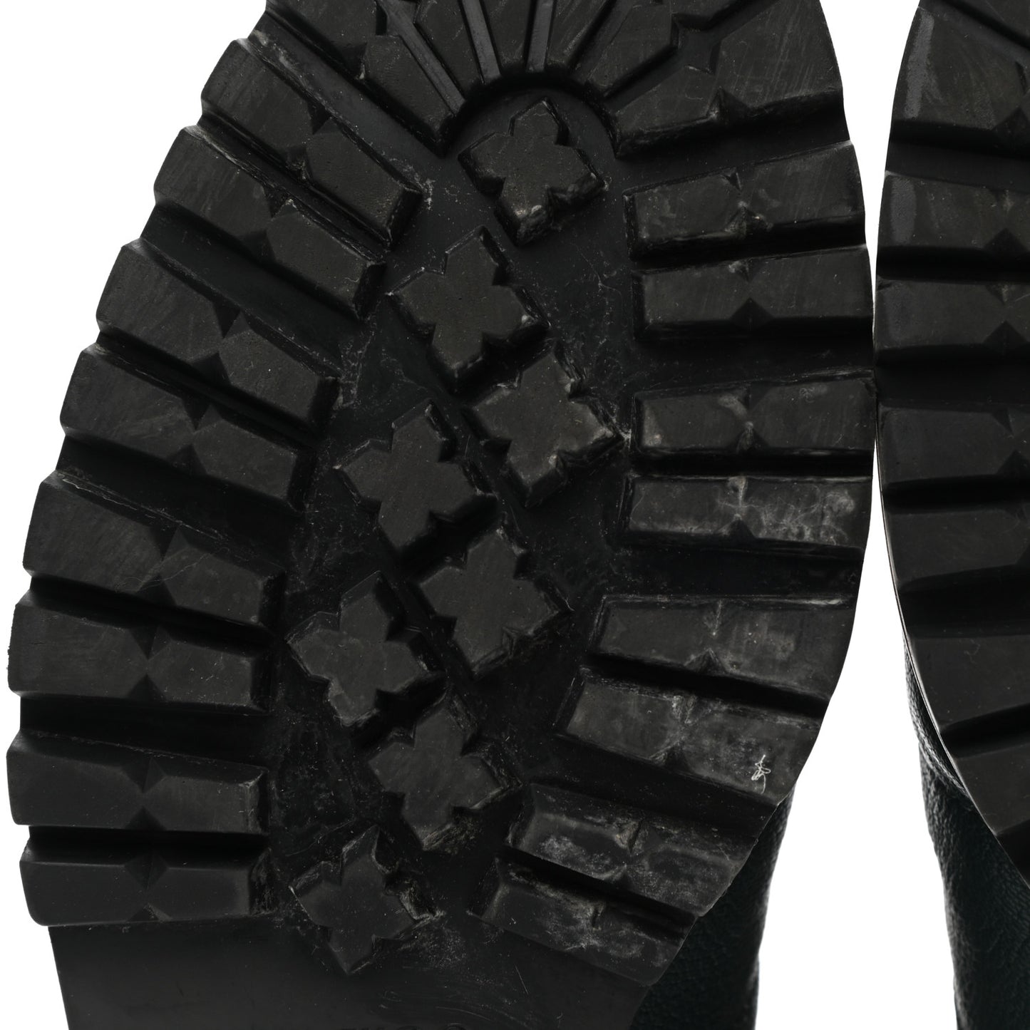 Grained Calfskin Crystal Embellished Cruz Combat Boots 40 Dark Green