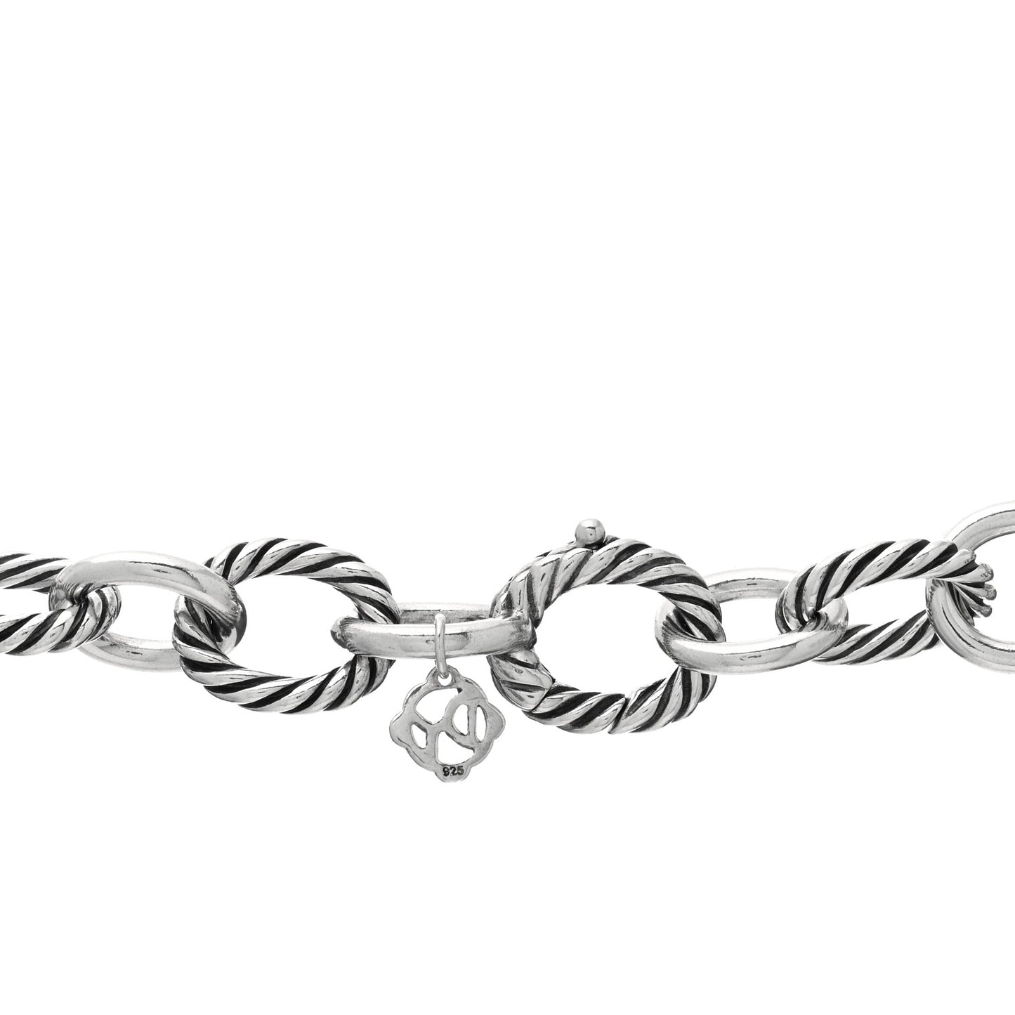 Sterling Silver 12mm Oval Link Necklace