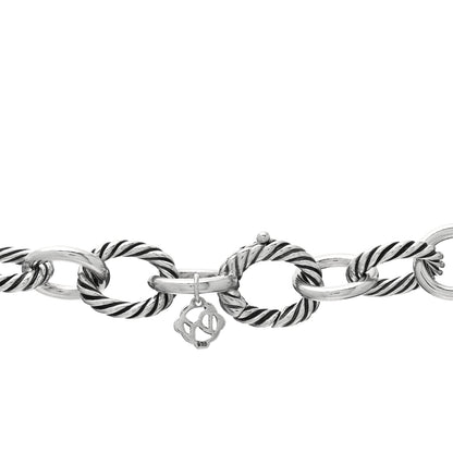 David Yurman Sterling Silver 12mm Oval Link Necklace 4 of 5