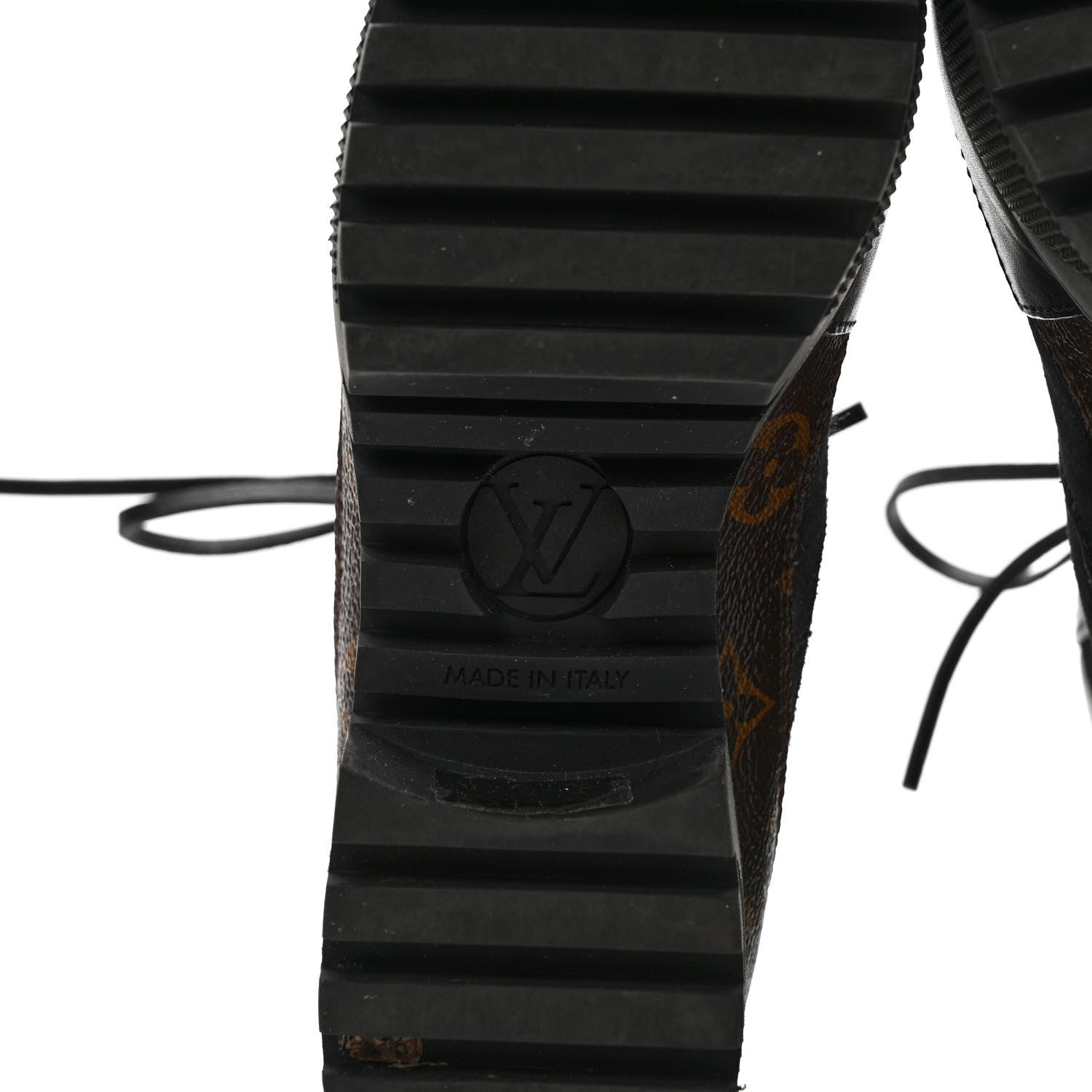 Louis Vuitton Suede Calfskin Monogram Laureate Platform Desert Boots 38 Black 6 of 10
