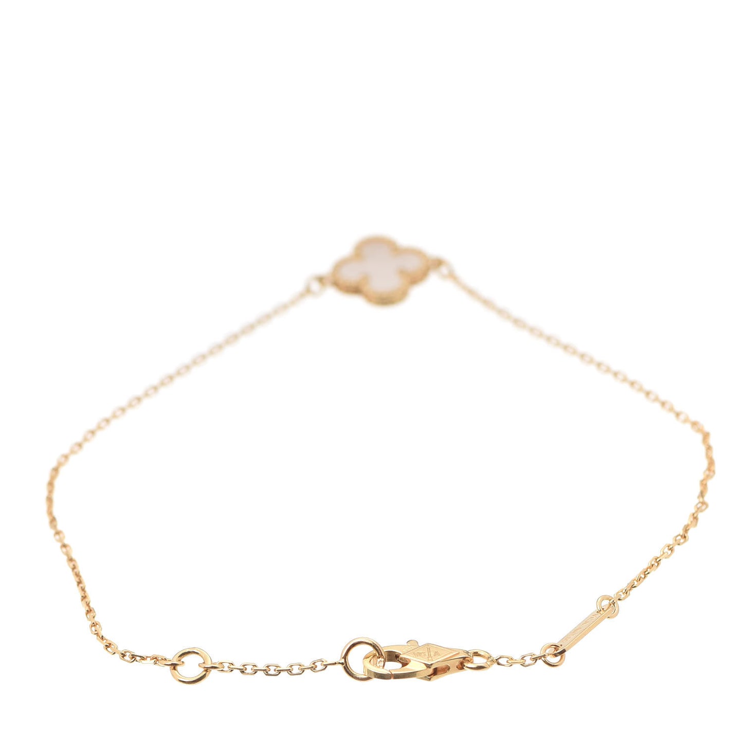 18K Yellow Gold Mother of Pearl Sweet Alhambra Bracelet
