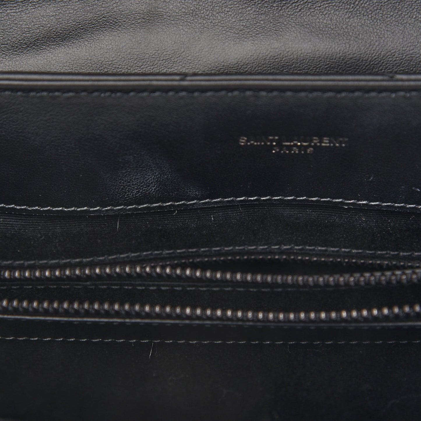 Calfskin Y Quilted Monogram Medium Loulou Chain Satchel Black