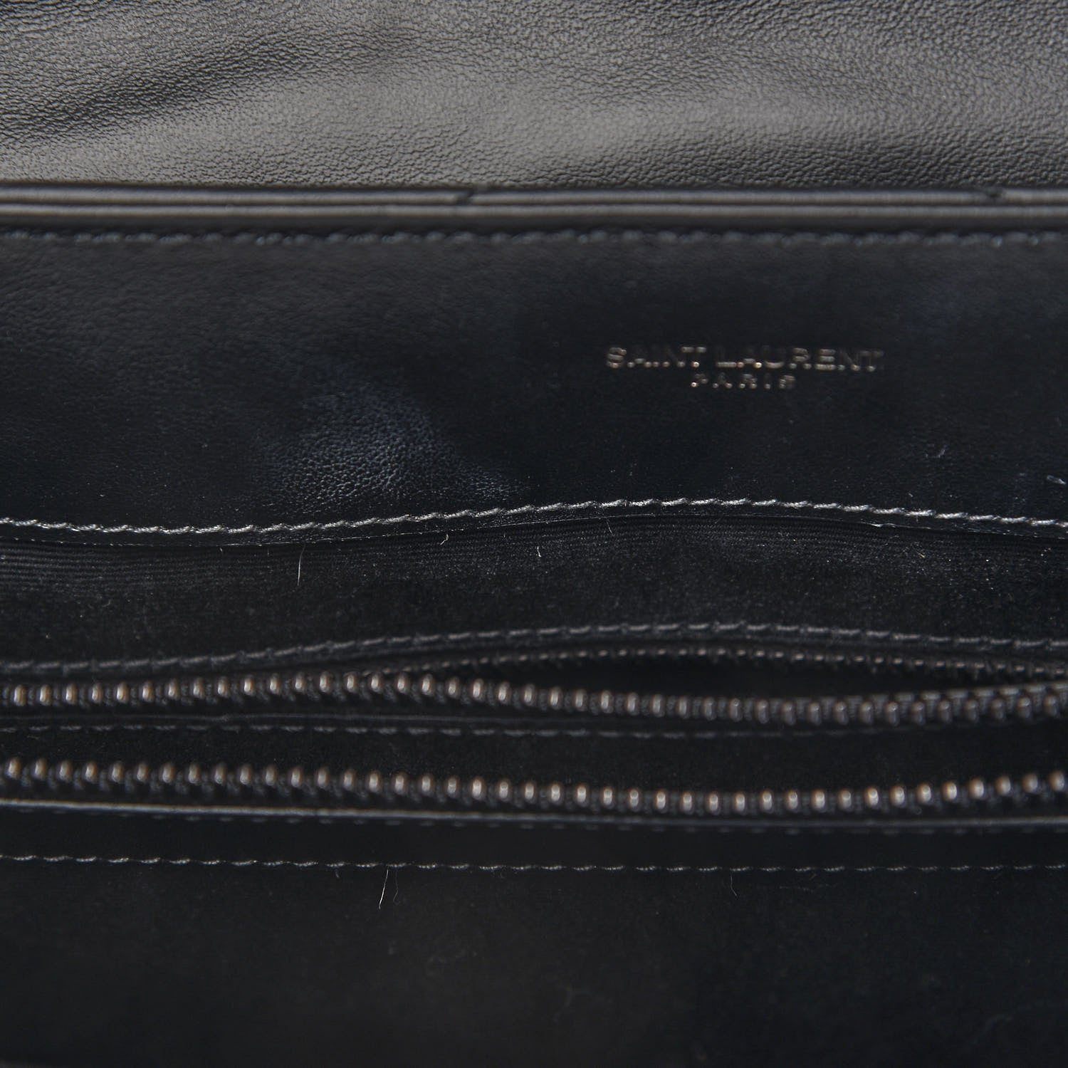 Saint Laurent Calfskin Y Quilted Monogram Medium Loulou Chain Satchel Black 7 of 9