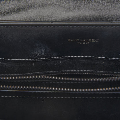 Saint Laurent Calfskin Y Quilted Monogram Medium Loulou Chain Satchel Black 7 of 9