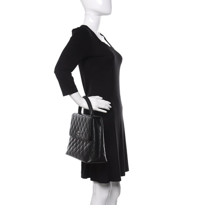 Chanel Caviar Quilted Jumbo Kelly Flap Black 2 of 12