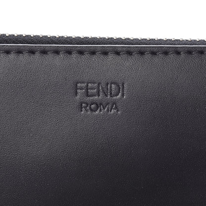 Fendi Vitello Elite Chevron No Words Faces Pouch Multicolor Black 8 of 11