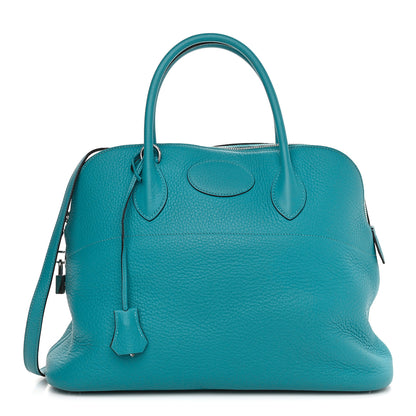Hermes Taurillon Clemence Bolide 35 Turquoise 1 of 11