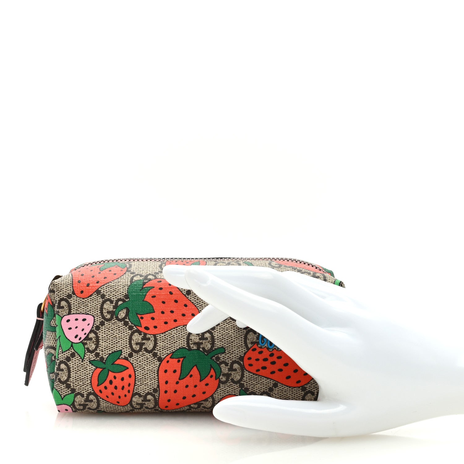 Gucci GG Supreme Monogram Strawberry Cosmetic Case 2 of 8