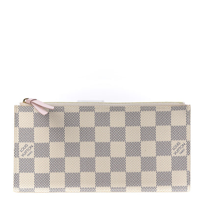 Louis Vuitton Damier Azur Felicie Chain Wallet Zippered Insert Rose Ballerine 1 of 8