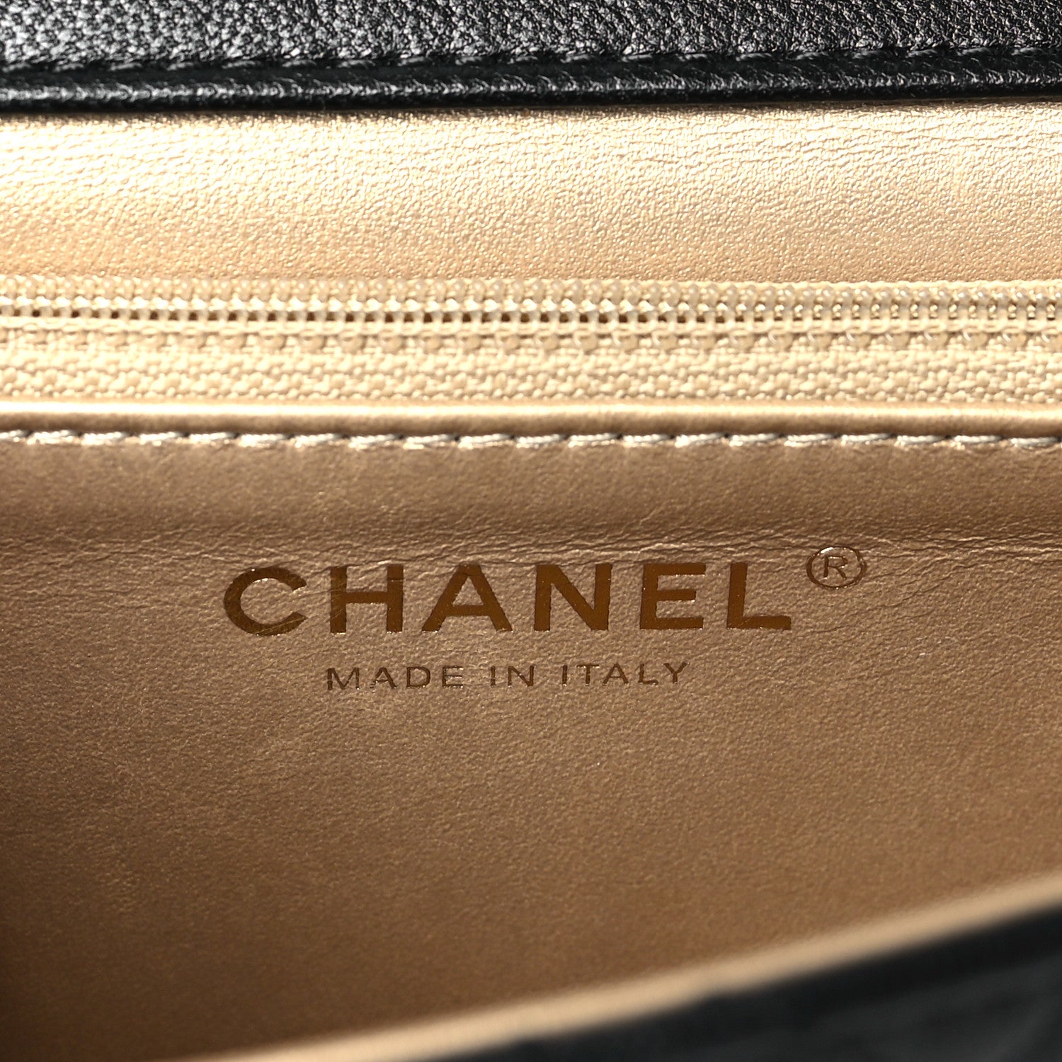 Chanel Goatskin Quilted Logo Small Chic Flap Black 6 of 9