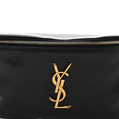 Saint Laurent Grain De Poudre Monogram Belt Bag Black 7 of 10