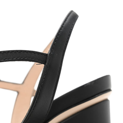 Gucci Lifford Calfskin GG Marmont Ankle Wrap 105mm Sandals 38.5 Black 9 of 10