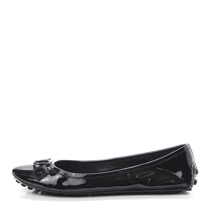 Louis Vuitton Patent Calfskin Oxford Ballerina Flats 38.5 Black 1 of 9