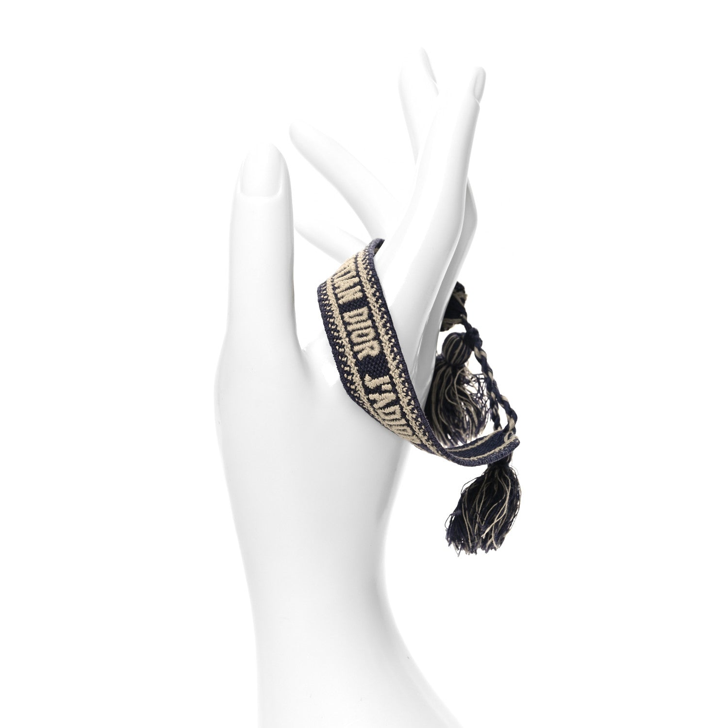 Christian Dior Woven Cotton J'Adior Friendship Bracelet Navy 2 of 3