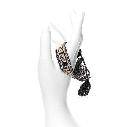 Christian Dior Woven Cotton J'Adior Friendship Bracelet Navy 2 of 3