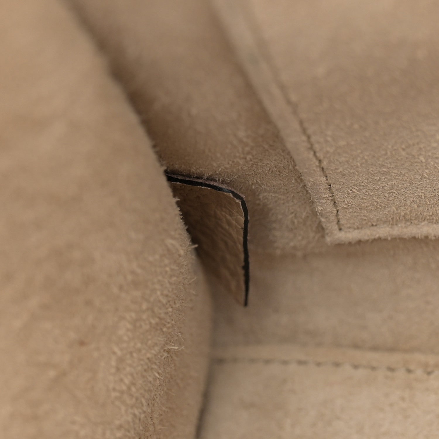 Celine Drummed Calfskin Nano Luggage Dune 7 of 15