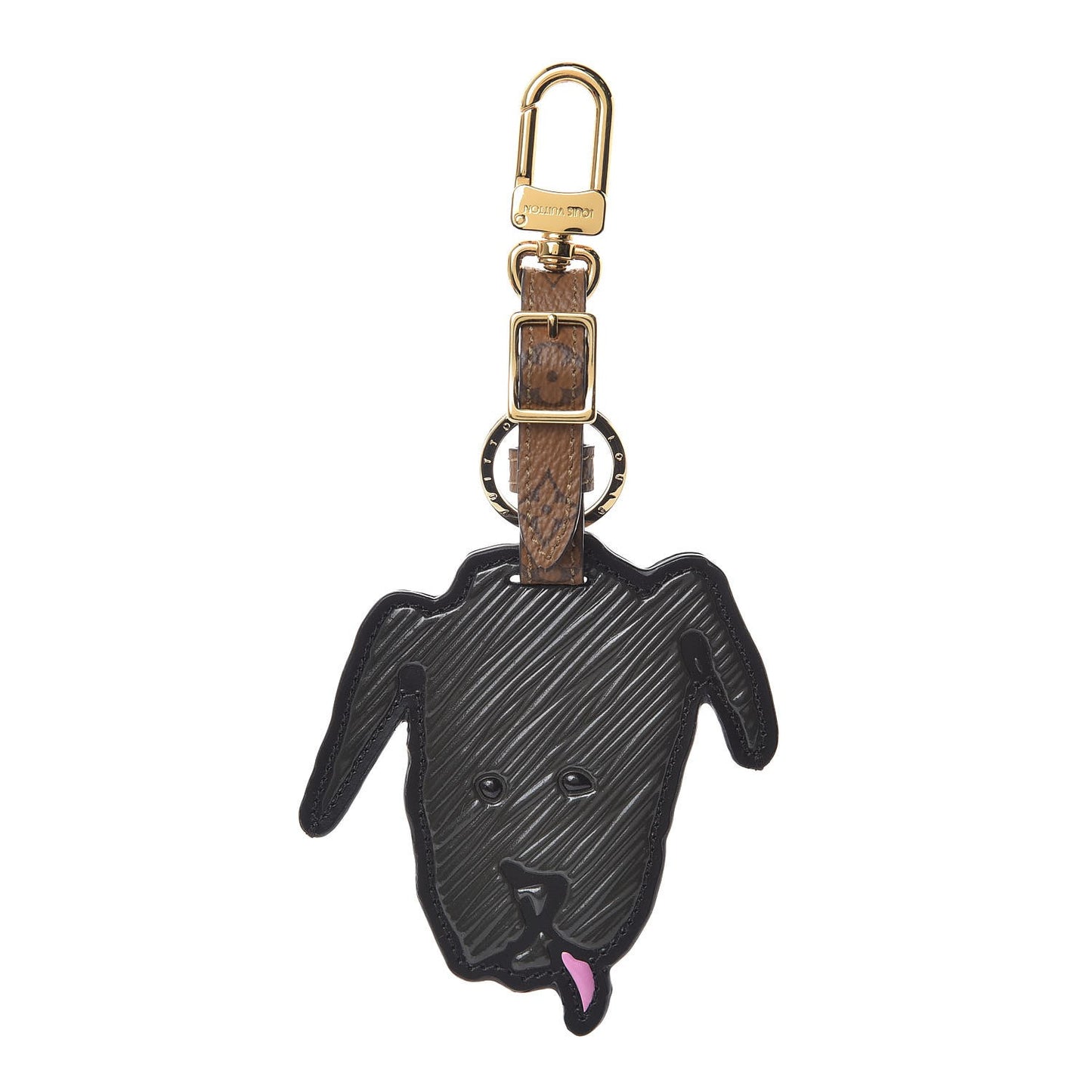 Epi Reverse Monogram Catogram Bag Charm Key Holder Gris