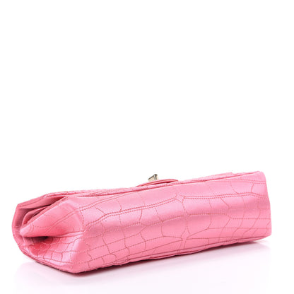Chanel Satin Coco's Croc 2.55 Reissue East West Flap Pink 3 of 11
