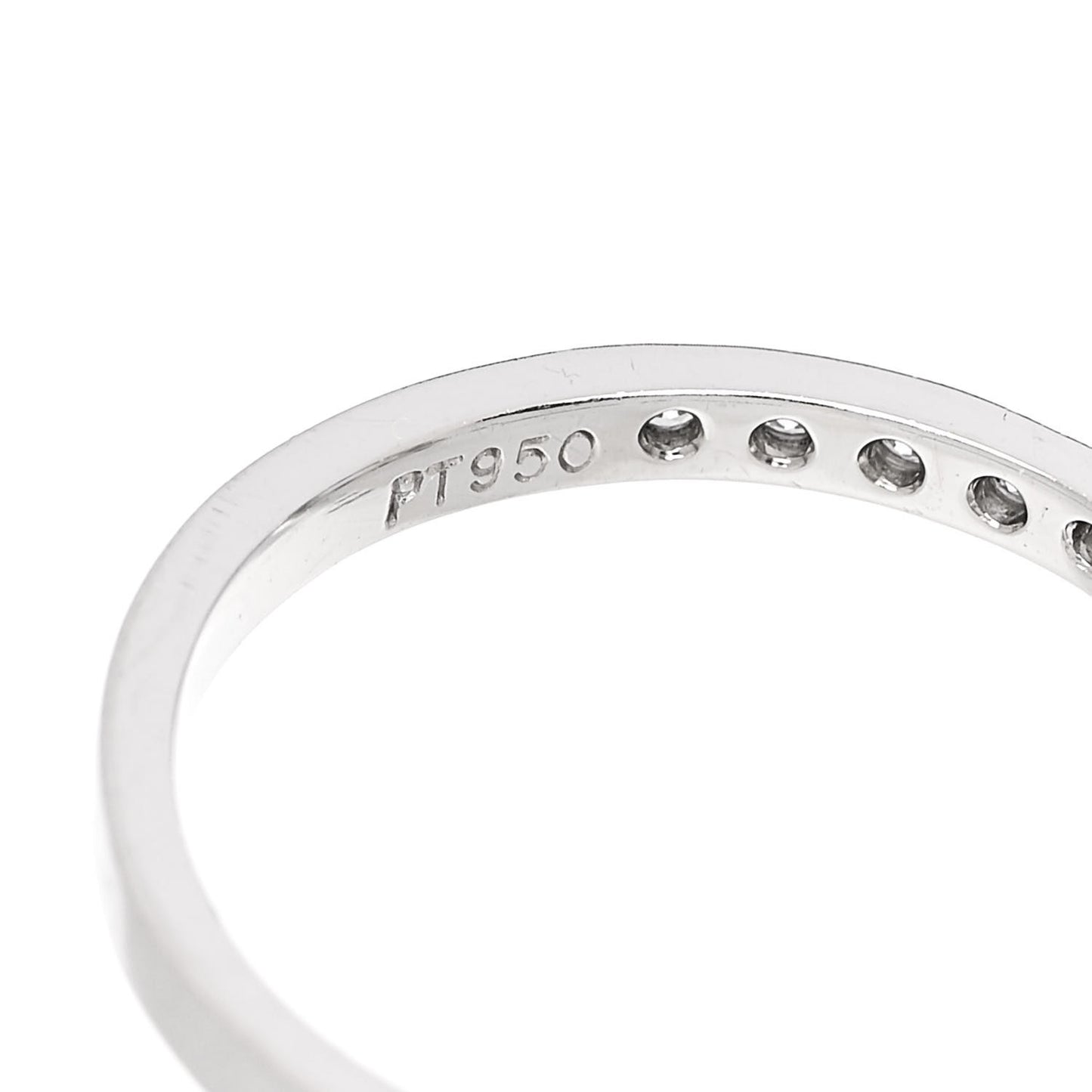Platinum Diamond Square Ring 53 6.5