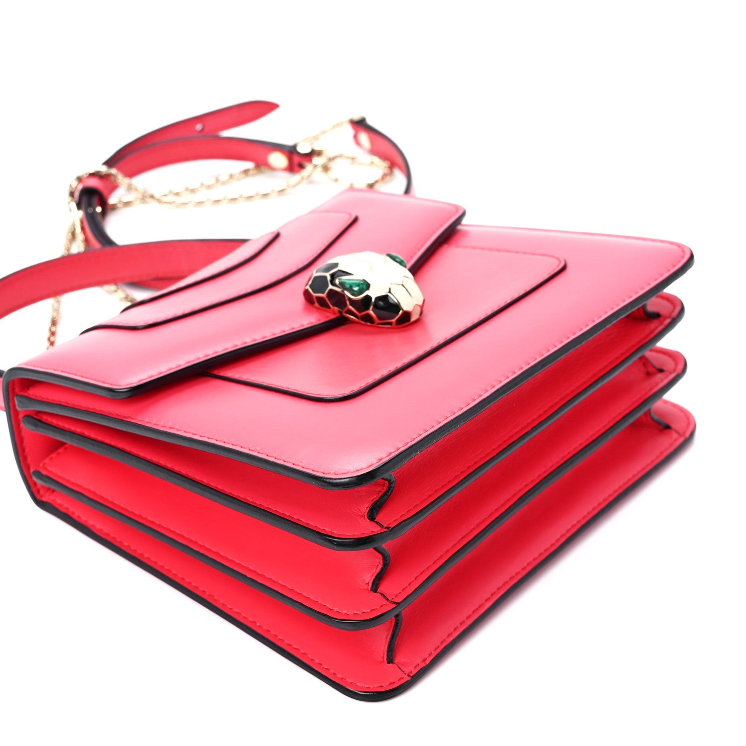 Bulgari Calfskin Serpenti Forever Top Handle Reef Coral 11 of 12