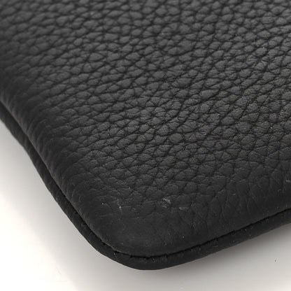 Louis Vuitton Grained Calfskin Aerogram Key Pouch Black 7 of 8