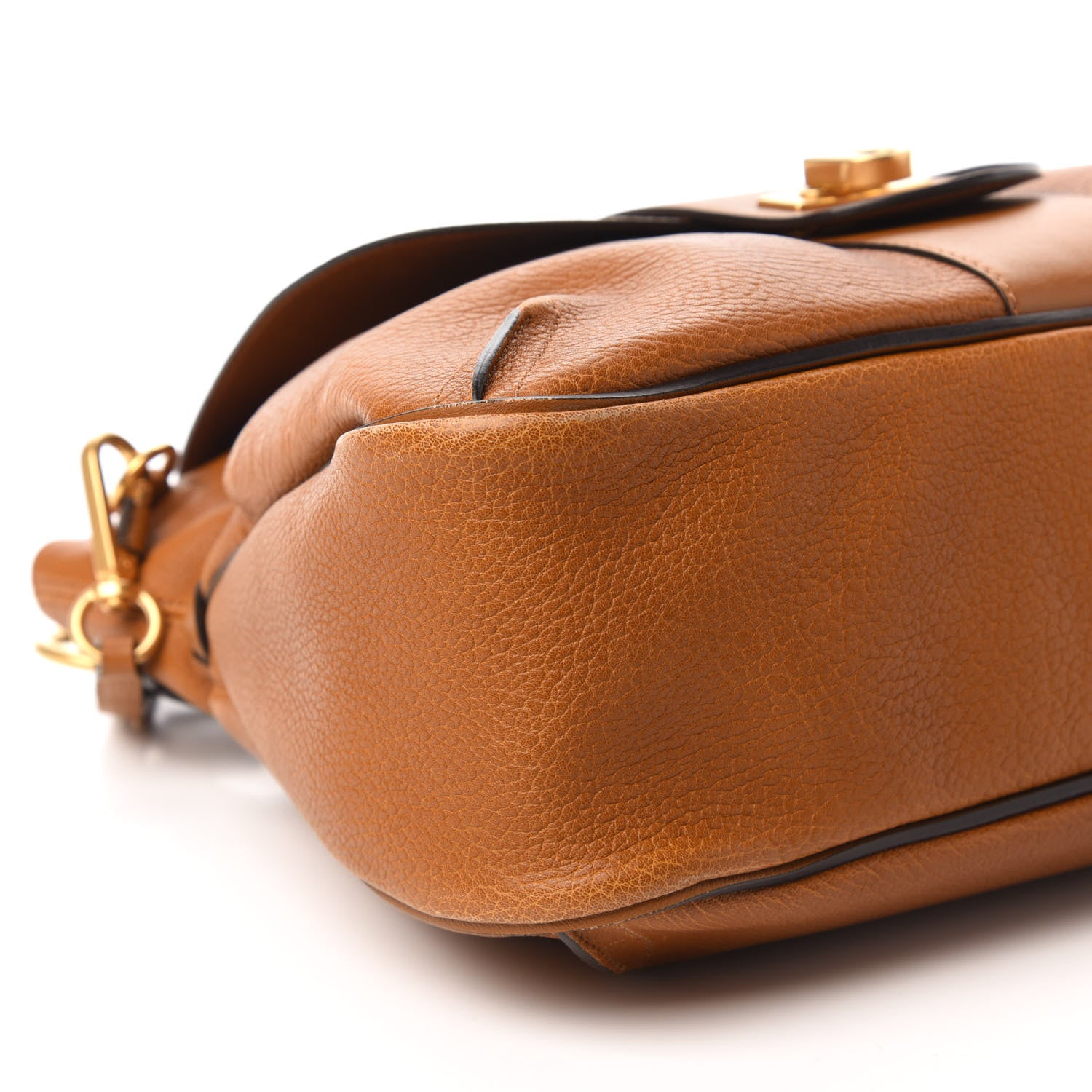 Chloe Grained Lambskin Medium Lexa Shoulder Bag Mustard Brown 7 of 14
