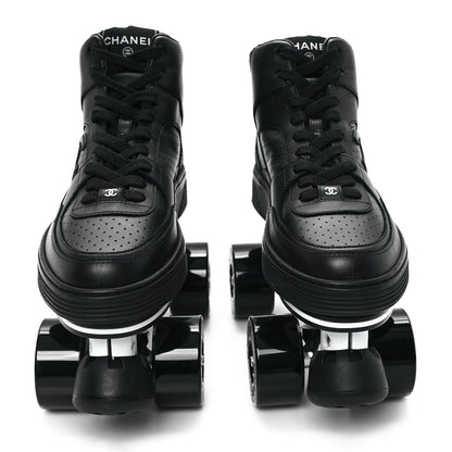 Chanel Calfskin Womens Roller Skates 38 Black 3 of 11