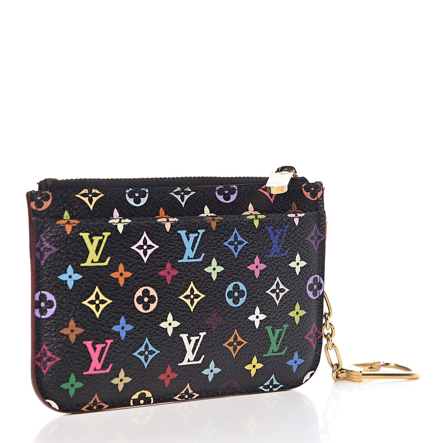 Louis Vuitton Monogram Multicolor Key Pouch Black Grenade 3 of 11