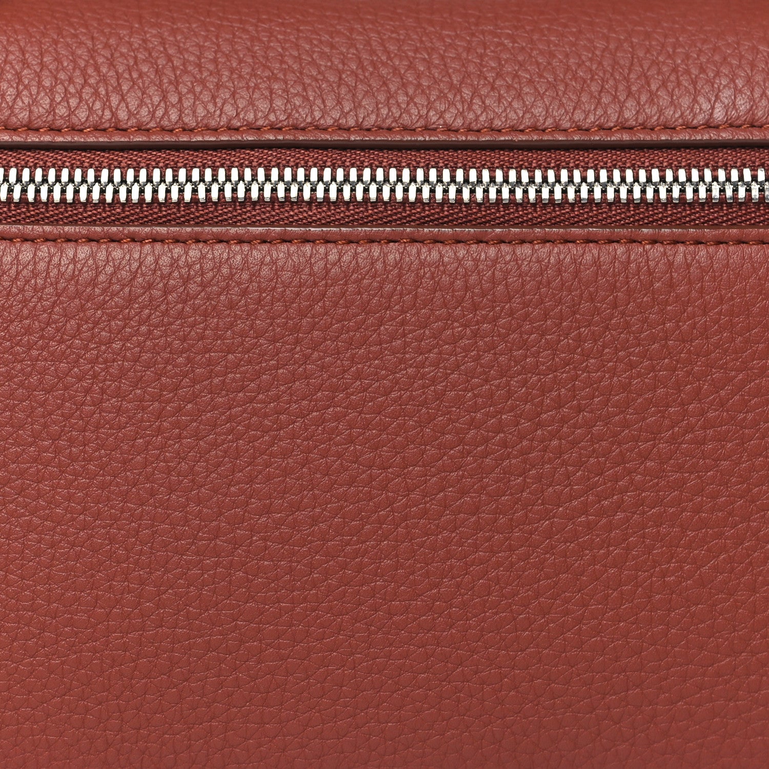 Loro Piana Grained Calfskin L19 Extra Pocket Pouch Kummel 7 of 9