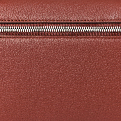 Loro Piana Grained Calfskin L19 Extra Pocket Pouch Kummel 7 of 9