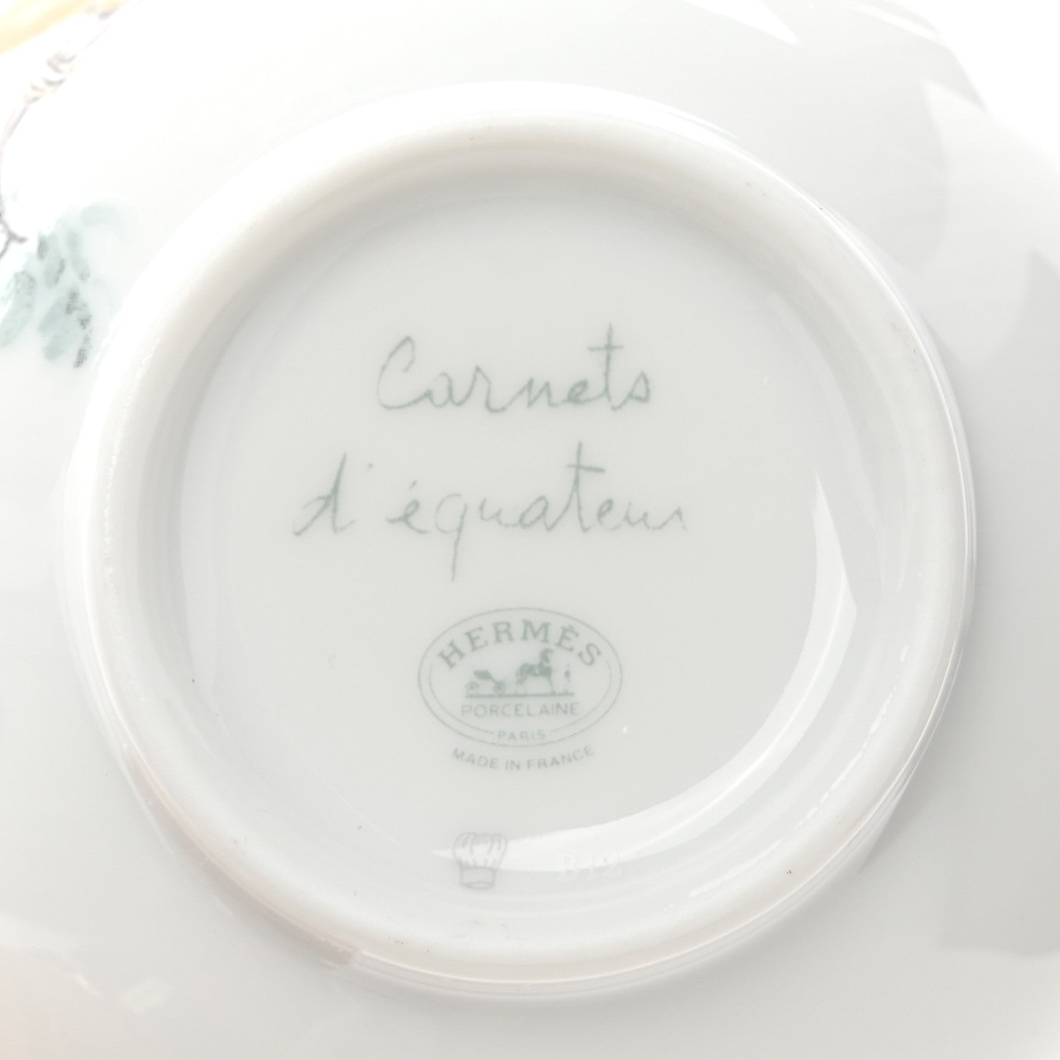 Hermes Porcelain Carnets d'Equateur Tea Cup and Saucer Set of 2 5 of 9