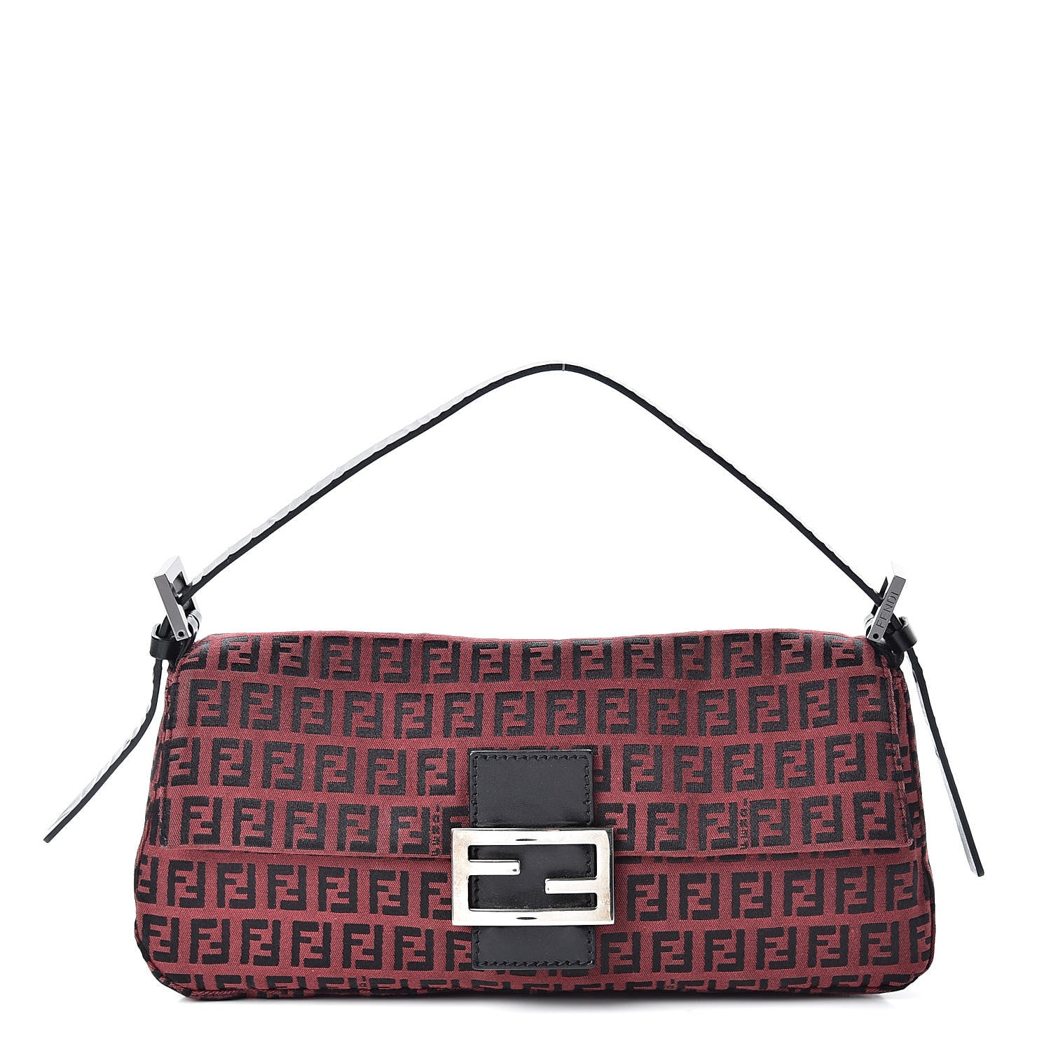 Fendi Zucchino Baguette Red Black 1 of 13