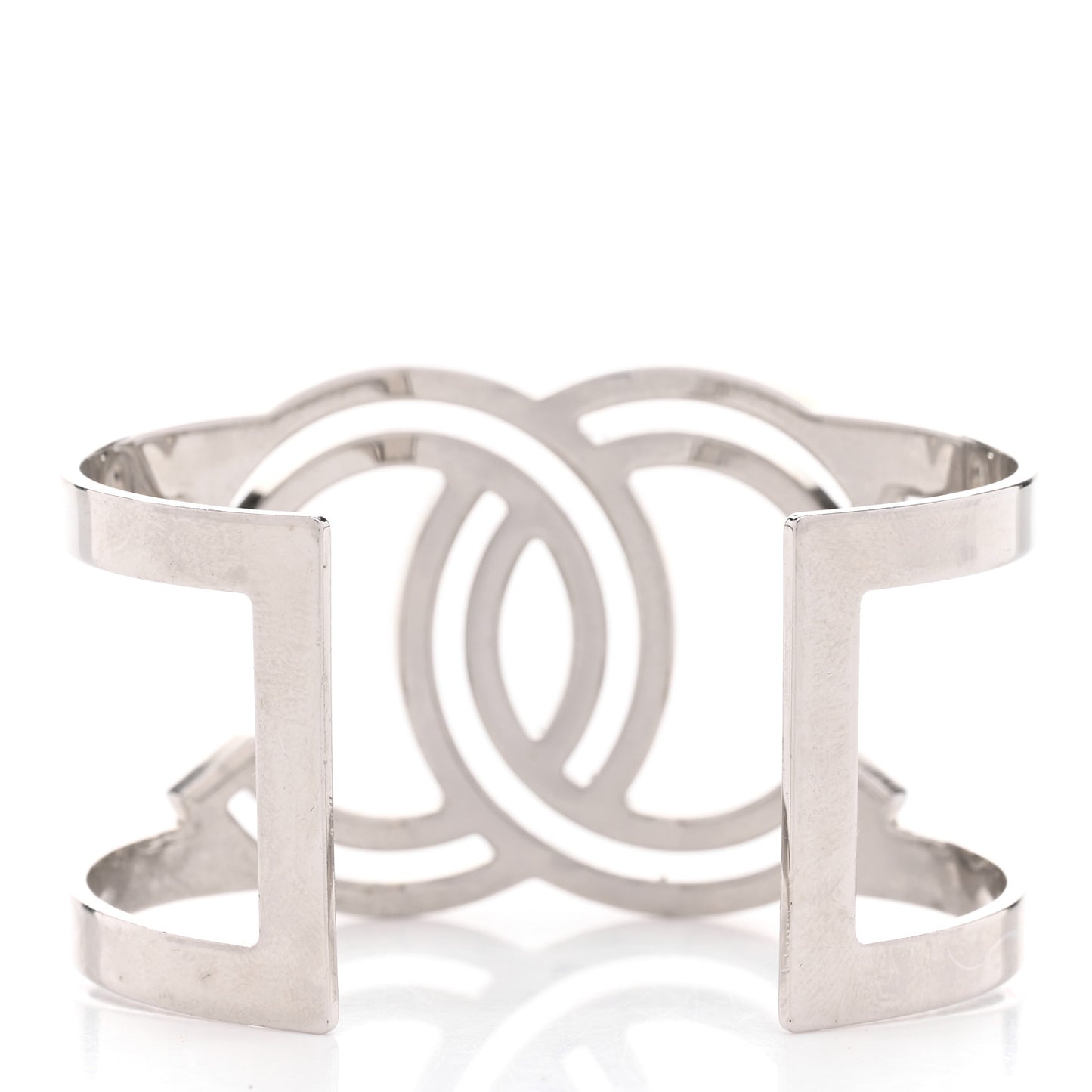 Metal Crystal CC Cuff Silver