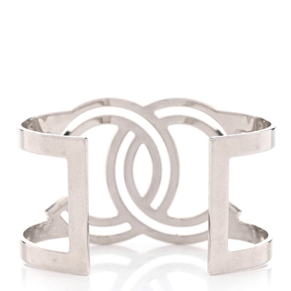 Chanel Metal Crystal CC Cuff Silver 3 of 4