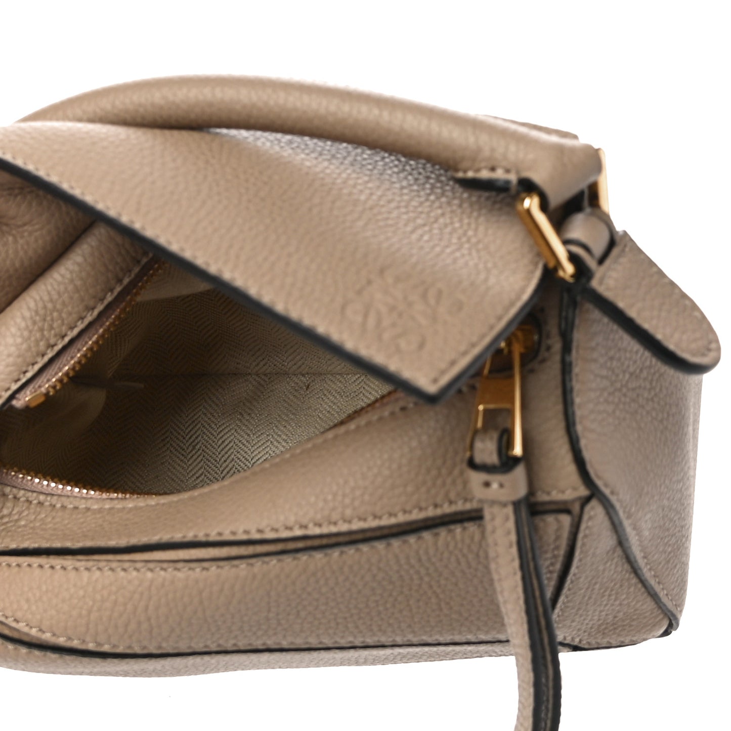 Calfskin Mini Puzzle Bag Sand Mink