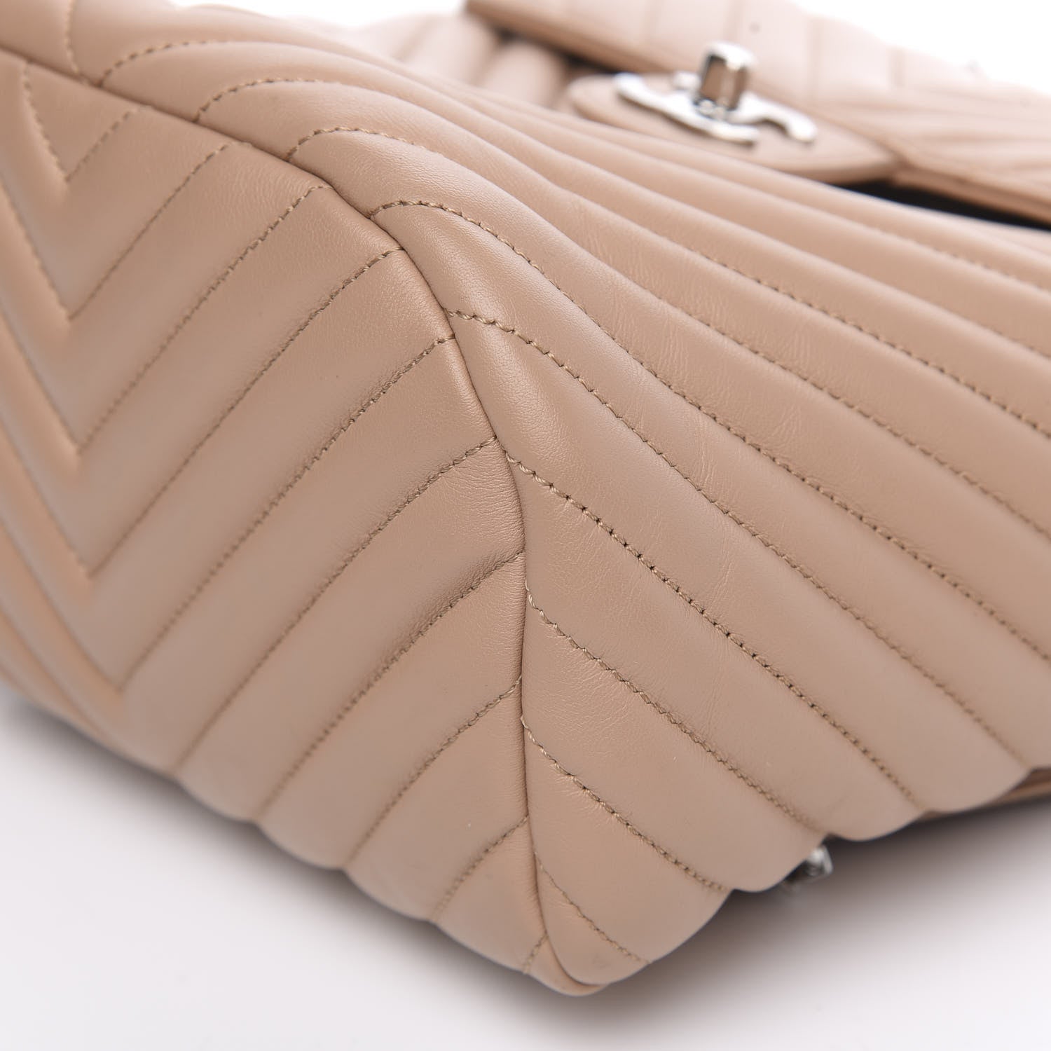 Chanel Calfskin Chevron Quilted Small Urban Spirit Backpack Beige 8 of 12