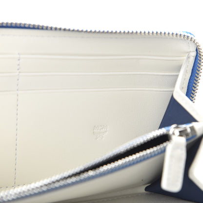 MCM Skyoptic Visetos Zip Around Wallet Spectrum Diamond White 6 of 7